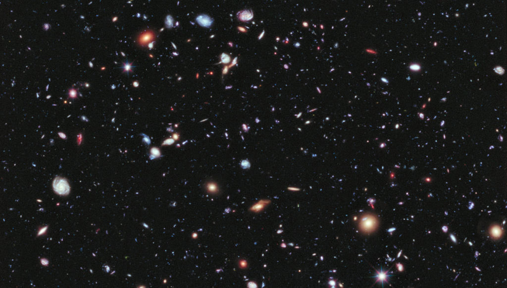 Portion of the Hubble extreme deep field